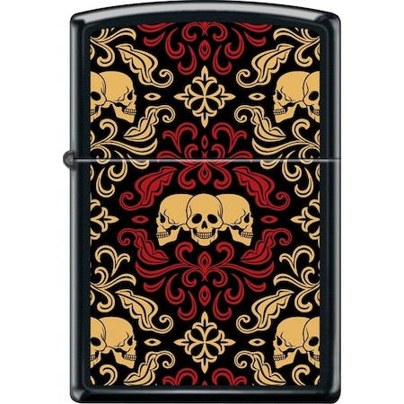 Zippo 2024 Zippo Custom Black Matte Skulls Ornament ZIP-218CI018414